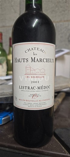 Bordeaux Listrac-Médoc Cru Bourgeois Château Les Hauts Marcieux 2001