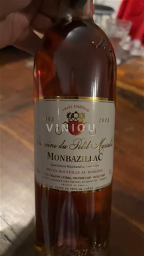 Sydvestfrankrig Monbazillac La Reine du Pélit Marsalet tradition 2003