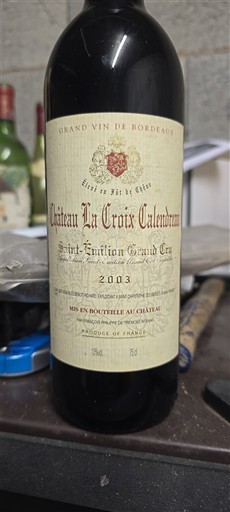 Bordeaux Saint-Émilion Grand Cru Grand Cru Château La Croix Calendreau 2003