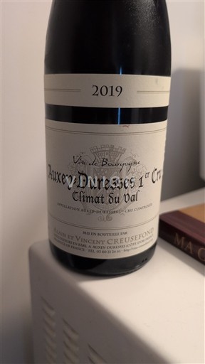 Borgonha Auxey-duresses Premier Cru Alain et Vincent Creusefond Climat du Val 2019