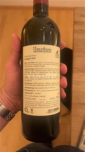 Gradišce Ni doloceno Umathum Frauenkirchner Zweigelt 2021