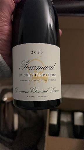 Burgundy Pommard Premier Cru Domaine Chantal Lescure 1er Cru Les Bertins 2020