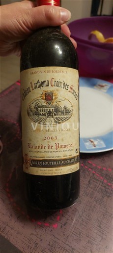 Bordeaux Lalande-de-Pomerol Château Larthomas Croix des Moines Vieilles Vignes 2003
