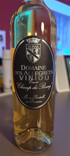 Tây Nam Côtes-de-duras Domaine Des Allegrets Champ du Bourg Không niên vụ