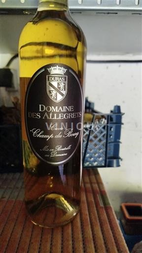 Sud-Vest Côtes-de-Duras Domaine Des Allegrets Champ du Bourg Nemilésimat