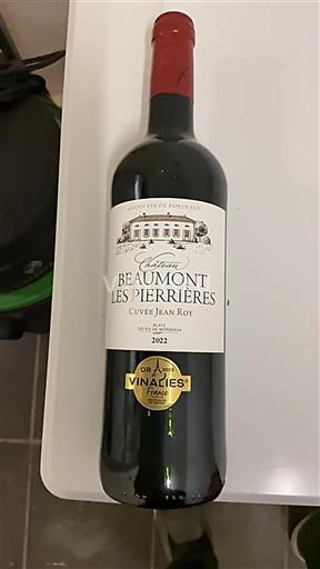 Bordeaux Blaye-Côtes-de-Bordeaux Château Beaumont Les Pierrières Jean Roy 2022