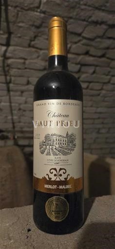 Bordéus Côtes-de-bourg Château Haut Prieur 2018