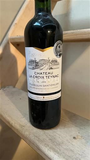 Bordeaux Puisseguin-Saint-Émilion Château La Croix Teynac 2016