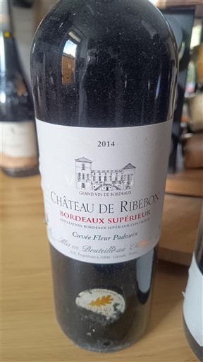 Bordeaux Bordeaux Supérieur Château Ribebon Fleur Pailletee 2014