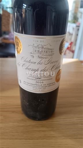 Bordeaux Blaye-côtes-de-bordeaux Château Les Graves de Champs des Chênes 2016