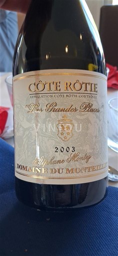 Thung lũng Rhône Côte-rôtie Domaine Monteillet Les Grandes Places 2003