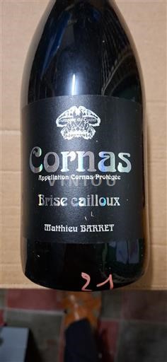 Vallée du Rhône Cornas Mathieu Barret Brise Cailloux 2021