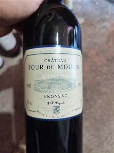 Bordeaux Fronsac Château Tour du Moulin 2003