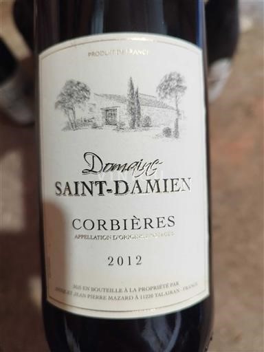 Languedoque NULL Domaine Saint-Damien 2012