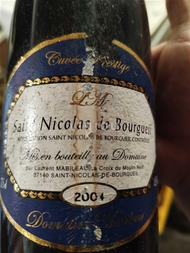 Loire-dalen Saint-Nicolas-De-Bourgueil Domaine Laurent Mabilleau Prestige 2004