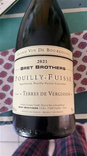 Burgundija Pouilly-fuissé Bret Brothers Terres de Vergisson 2021