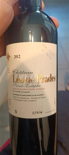 Bordeaux Saint-Estèphe Château Léo de Prades 2012