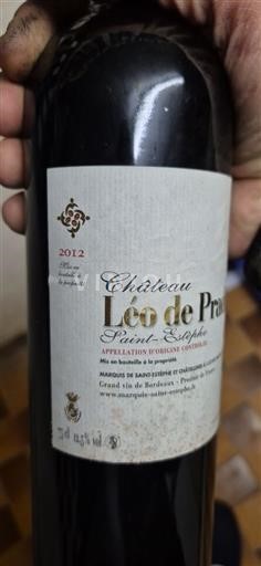 Bordeaux Saint-Estèphe Château Léo de Prades 2012