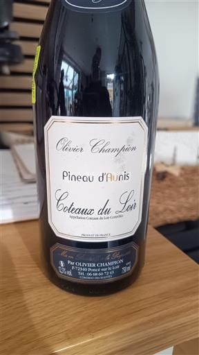 Thung lũng sông Loire Coteaux-du-Loir Olivier Champion Pineau d'Aunis 2019