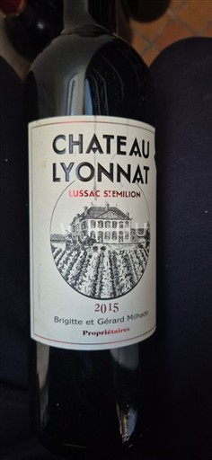 Bordeaux Lussac-saint-émilion Château Lyonnat 2015