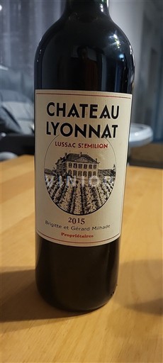 Bordeaux Lussac-saint-émilion Château Lyonnat 2015