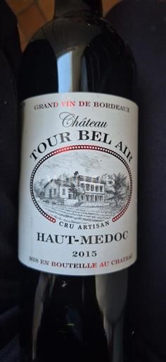 Bordeaux Haut-Médoc Château Tour Bel Air 2015