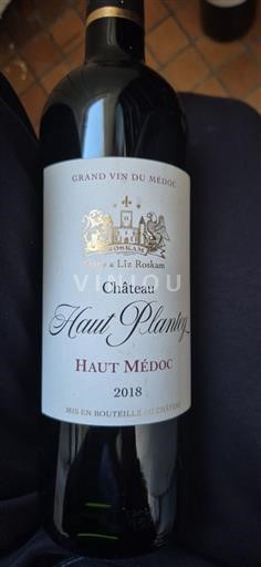 Bordeaux Haut-Médoc Château Haut Plantey 2018