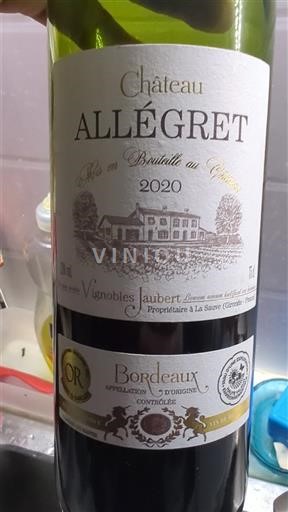 Bordeaux Château Allégret 2020