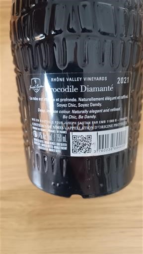 Rhônen laakso Nîmesin viinialue Joseph Castan Crocodile Diamanté 2021