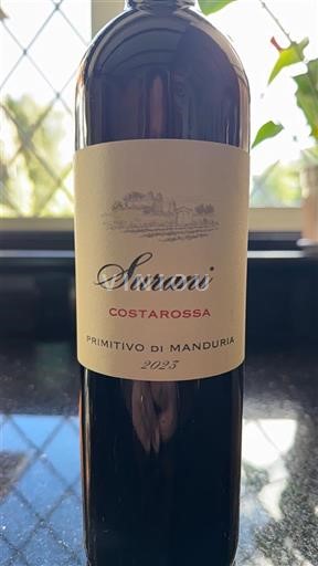 Puglia Primitivo di Manduria Surani Costarossa 2023