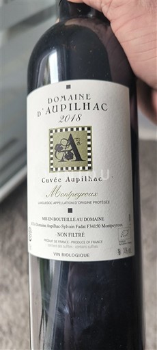 Langvedok Ni doloceno Domaine Aupilhac Aupilhac 2018