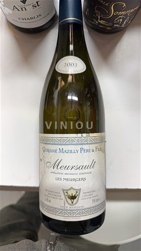 Burgundy Meursault Domaine Mazilly Père & Fils Les Meurgers 2003