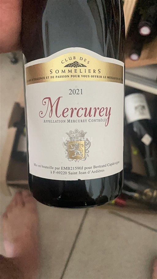 Bourgogne Mercurey Club des Sommeliers 2021