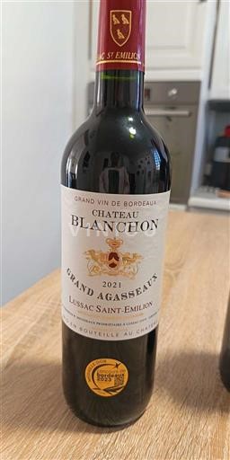 Bordoja Lussac-Saint-Émilion Château Blanchon Grand Agasseau 2021