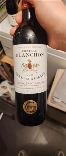 Bordéus Lussac-Saint-Émilion Château Blanchon Grand Agasseau 2021