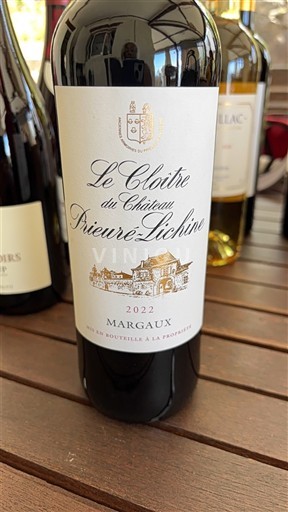 Bordeaux Margaux Château Prieuré-Lichine Le Cloître 2022