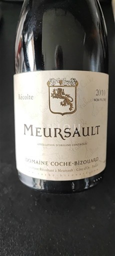 Burgundy Meursault Domaine Coche-Bizouard 2010
