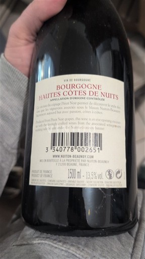 Bourgogne Ikke specificeret Nuiton-Beaunoy Ikke årgangsbestemt