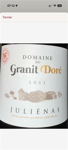 Beaujolais Juliénas Domaine Granit Doré 2023