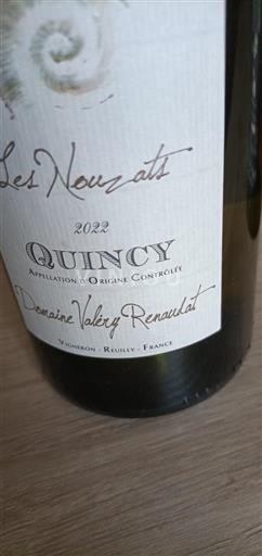 Loiren laakso Quincy Domaine Valéry Renaudat Les Nouzats 2022