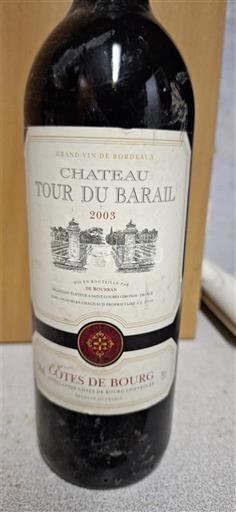 Bordeaux Côtes-de-bourg Château Tour du Barail 2003