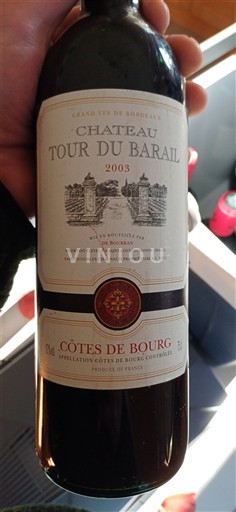 Bordeaux Côtes-de-bourg Château Tour du Barail 2003