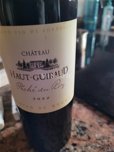 Burdeos Côtes-de-bourg Château Haut-Guiraud Péché du Roy 2022