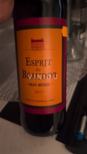 Bordeaux Haut-Médoc Beaudor Esprit de Beaudor 2017