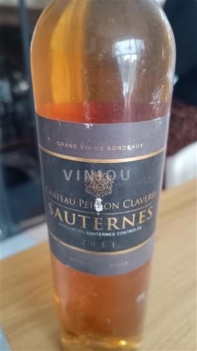 Burdeos Sauternes Château Petit Bon Claverie 2011