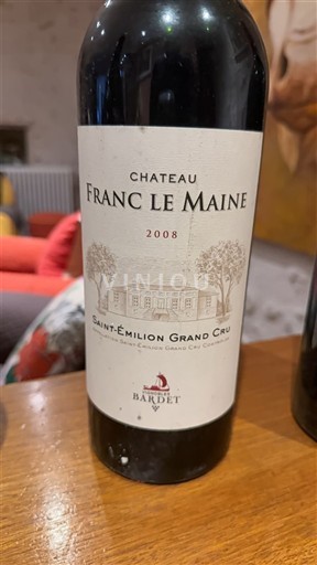 Bordeaux Saint-Émilion Grand Cru Château Franc Le Maine 2008
