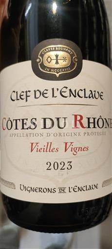 Rhônen laakso Côtes-du-rhône Vignerons de l'Enclave Vieilles Vignes 2023