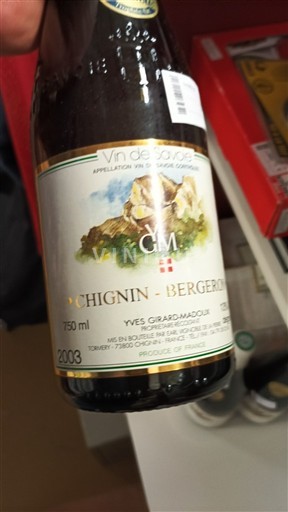 Saboya y Bugey Chignin-Bergeron Yves Girard-Madoux 2003