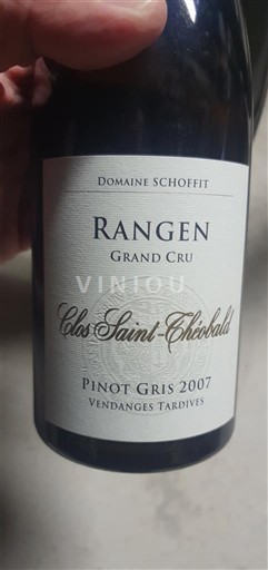 Alsace Pinot xám Grand Cru Domaine Schoffit Clos Saint-Théobald 2007