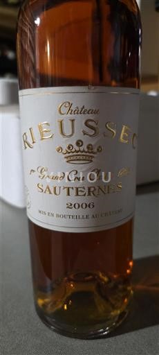 Bordeaux Sauternes Premier Cru Château Rieussec 2006